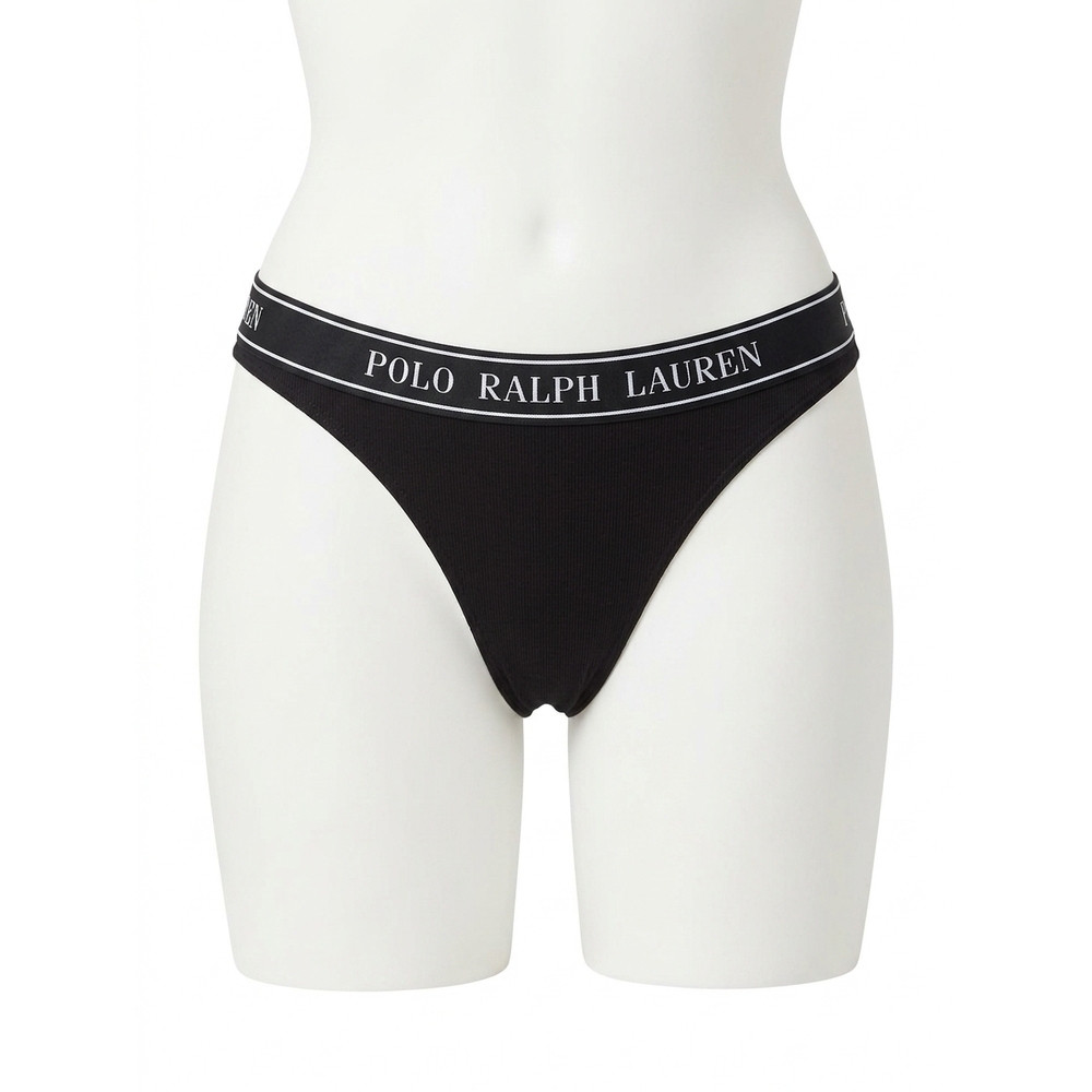 NEW POLO RALPH LAUREN essentials thong panty in onyx